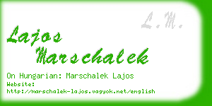 lajos marschalek business card